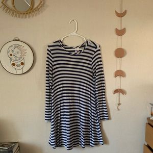 Striped Knit Swing Dress